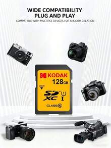 Kodak CD310 SD記憶卡 32G/64G/128G U1 A1 高速卡 全高清影片錄製 數位相機記憶卡 Class10 UHS-I 穩定耐用 - 查看 6