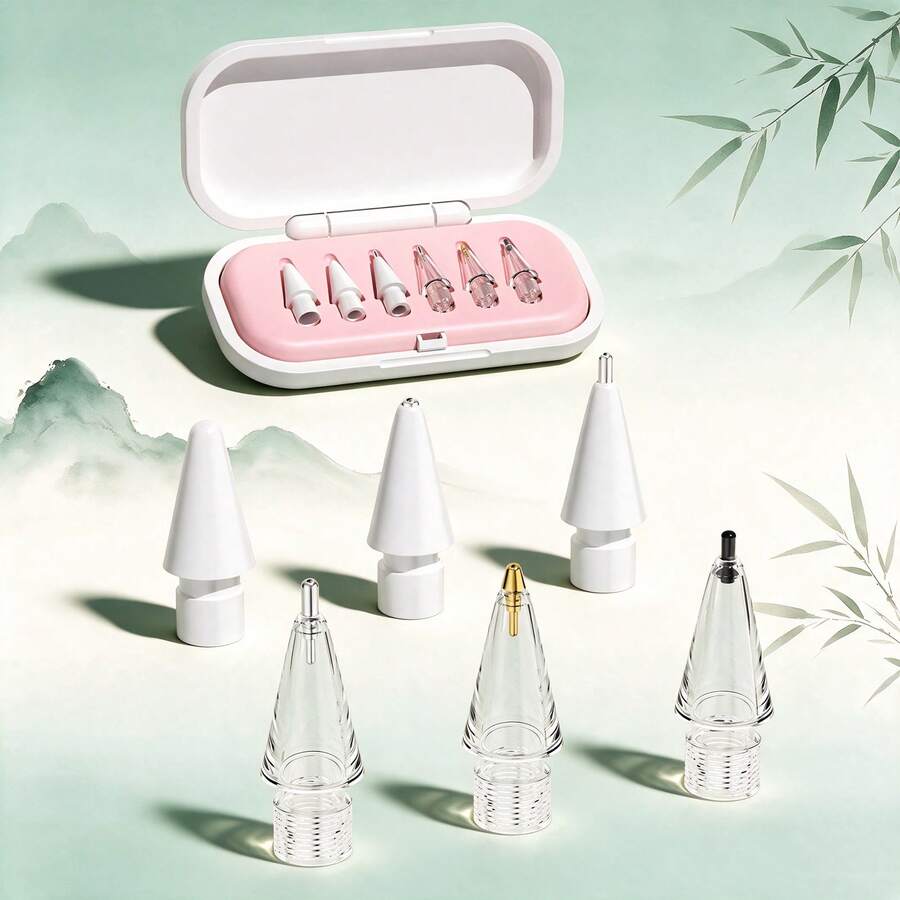 6PCS Replacement Metal Nib Tips For Apple Pencil, Wear-Resistant Accessories - Multicolor - View 1