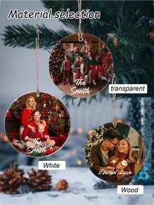 Personalized Photo Christmas Ornament - Customizable Photo Christmas Ornament, Customizable Photo Christmas Ornament, Text Christmas Tree Decoration, Christmas Decoration, Christmas Gift, Pet, Friend, Birthday Gift Customizable - Multicolor - View 6