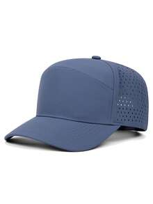 1pc Fashion Hollow Baseball Cap, Street Style Hip Hop Skateboard Hat, Outdoor Adjustable Decorative Sun Hat, Unisex Breathable Mesh Cap - Drip Hole - View 7