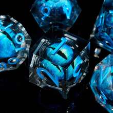 7pcs Rotating Resin Eyeball Dice, Suitable For Role-Playing Games, MTG Tabletop Games, Role-Playing Dice Games, Christmas, Halloween, Thanksgiving, Birthday Party Offer - Multicolor - View 5