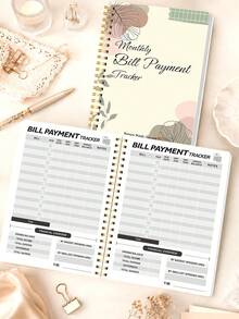 1pc Monthly Bill Payment Tracker Budget Planner Notebook, Undated Expense & Savings Ledger For Finance Management, Halloween Notebook, Office Decor And Accessories, Nurse Essentials, Bible Study Materials - Rectangle - View 7