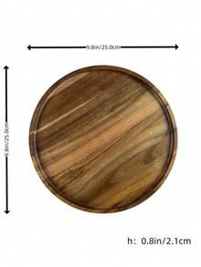 1pc Wooden Cheese Board, Round Divided Wooden Tray, Dish Platter, Table Fruit Bowl, Charcuterie Board, Cold Cut Meat Platter, Dessert Plate, Coffee Tray, Kitchen Fruit Bowl, Christmas Dish Server, Decorative Solid Wood Divided Tray, Bathroom Tray, Bathroom Accessory, Serving Platter, Multi-Functional Cheese Plate, Home Decor, Suitable For Kitchen, Bathroom, Living Room, Bedroom, Vanity, Party And Holiday Gathering - View 9