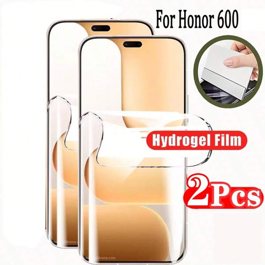 2pcs Hydrogel Screen Protector Film For Honor 600/ 600 LITE /600 Pro /600 E Soft Screen Film Non-Glass Protector Film High Definition Transparent Phone Screen Protector TPU Soft Film Full Coverage - Clear - View 1