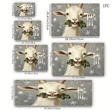 1pc Christmas Series Christmas Lamb Holly Snowflake Pattern Printed Coffee Bar Mat, Drainage Mat, Coffee Machine Soft Bottom Diatom Mud Drainage Mat, Soft Rubber Drainage Mat, Super Absorbent Wear-Resistant Dish Drying Mat, For Countertop Restaurant Kitchen Table Mat, Patio Dining Table Decor, Home Kitchen Supplies, Countertop Decor Mat - Multicolor - View 17