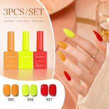 3pcs 15ml Gel Nail Polish Set, Matching Color Bottles, Glossy 3 Color Gel For Women, DIY Nail Art & Home Manicure, Spring Summer Fall Winter Nails, All-Season Nail Color Collection For Daily Use, At-Home Manicure And Nail Styling - Multicolor - View 39
