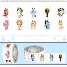 Bluey Roll Cartoon Roll Stickers, Children's Animation Peripherals, Handbooks, DIY Decorative Cultural And Creative Stickers, Perfect Holiday Gifts For Fans And Friends - Multicolor - View 5
