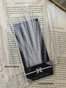 1 Pack 30 Sheets PET White Lace Strip Collage Decorative Journal Retro Flower Decorative Stickers - One Size - View 6