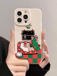 1pc Cozy Christmas Living Room Cat Cartoon Print Phone Case,Compatible With IPhone 18 Pro Max 17 Pro Max 16 Pro Max 15 Pro Max 14 Pro Max & 11/12/13/14/15/16/17/18 Pro/Plus - Multicolor - View 4