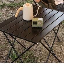Outdoor Ultra-Lightweight Folding Table, Portable Picnic Camping BBQ Self-Driving Leisure Table - Black - View 2