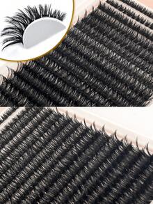 640/384/200 Clusters Eyelash Tray (D Curl), Large Capacity, High Quality Low Price, New DIY False Eyelashes, Fluffy And Soft, 3D Faux Mink Hair False Eyelashes, Makeup Eyelash Extensions, Home DIY Eyelash Extensions - DD - View 9
