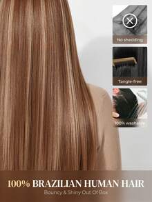 ARABELLA 1 Bundle 10A Honey Blonde Highlight Silky Straight Brazilian Human Hair Bundles 100% Unprocessed Virgin Human Hair Weave Extensions Thick & Soft Bundles - S4/27 - View 7