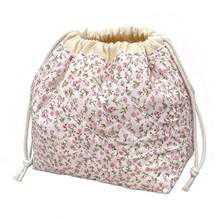 1pc Luxury Quilted Shell Makeup Bag, Portable Daily Cosmetic Storage Bag, High-End Large Capacity Cute Drawstring Pouch - Multicolor - View 8