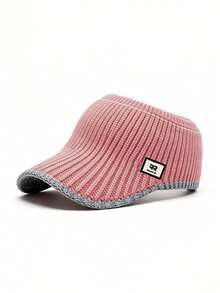 1pc New Autumn/Winter Open Top Knit Cap With Ponytail Hole, Duck Bill Hat, Unisex, Fashionable Versatile For Daily Wear And Outings - Multicolor - View 11