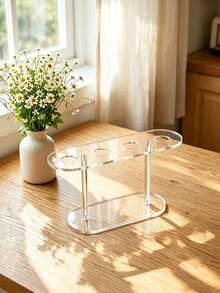 1pc Transparent Acrylic Ice Cream Cone Holder - Modern Transparent Multi-Hole Display Stand, Suitable For Weddings, Birthday Parties And Dessert Shops (Non-Food Contact Product) - Multicolor - View 2