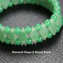 Men's Black Agate Bracelet, Handcrafted Natural Stone Beaded Bracelet For Men, Symbolize Protection Wealth, Masculine Jewelry Gift For Any Occasion. - Green Aventurine - View 5