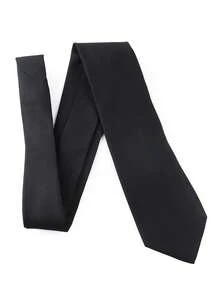 1PC Men's Minimalist Versatile 8cm Black Tie, Suitable For Daily Work, Weddings, Gatherings And Parties - Black - View 3