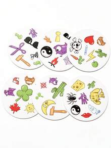 Kartu Permainan Mencocokkan dengan Tempo Cepat, Cocok untuk Permainan Keluarga dan Orang Tua-Anak serta Teman, Permainan Liburan, Halloween dan Natal. - Purple - View 6