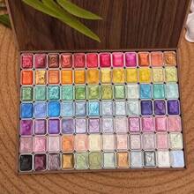 84 Colors Solid Watercolor Set Black Walnut Wood Box Gift Box For Drawing Art Painting Supplies - Sets - View 8