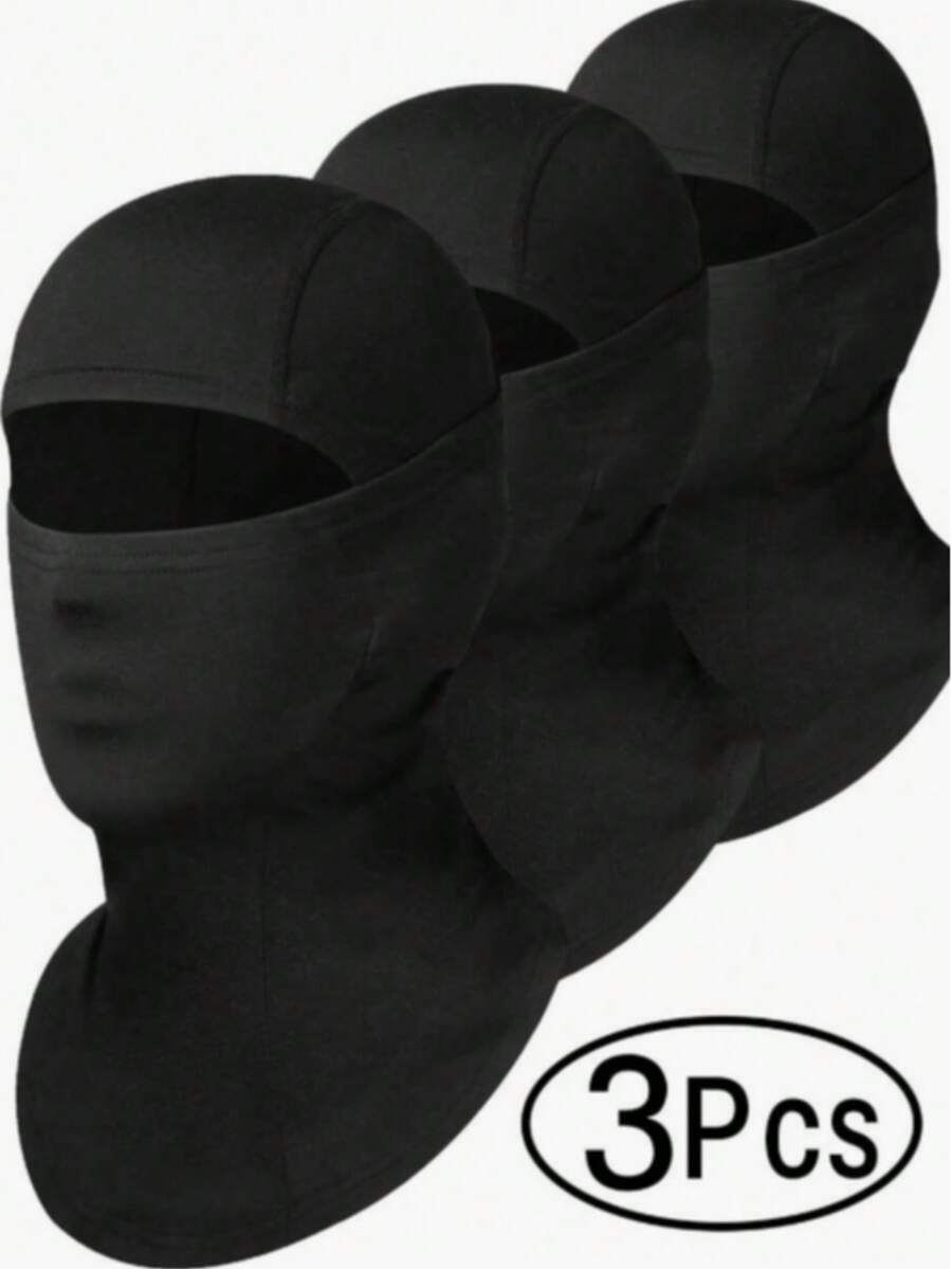 3pcs Winter Balaclava Ski Mask, Warm And Cold-Proof, Unisex, Suitable For Skiing, Motorcycle, Cycling - Thick Winter Face Mask - View 1