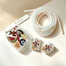 Watermelon Design Charger And Cable Protector Set, Durable Apple 18-20W Charging Cable Protective Case, Anti-Breakage Cable Organizer - Multicolor - View 2