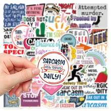 50pcs Sarcastic Voice Stickers, Suitable For Decorating Planner, Diary, Scrapbook, Planner, Luggage, Guitar, Skateboard, Manual, Notebook, Tablet, Water Bottle, Phone - Sarcastic Voice - View 4