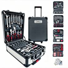 115/46pcs Professional Car Repair Tool Set: Portable, Durable And Easy To Use Ratchet Wrench Set - Suitable For Car, Boat, Motorcycle Repair, Home Industrial Maintenance - Includes Carrying Case - Multi-color - View 1