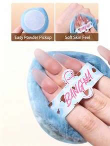 Flocked Makeup Puff, Comfortable, For Touch-Ups And Setting, Compatible With Loose Powder And Other Powder-Based Cosmetics, Makeup Sponge Puff - Multicolor - View 4