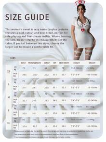 Women's Sweet Sexy Nurse Cosplay Uniform Dress With Hollow Back And Bow, Role Play Costume For Streamers - White - View 11