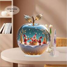 New Christmas Apple Warm Scene 2D Flat Printed Acrylic Standee Christmas Home Desktop Decor Gift Ornament - A - View 3