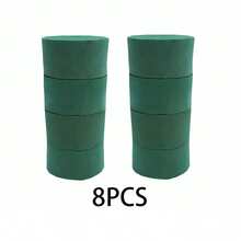 8PCS Round Floral Foam Blocks For Flower Arrangements, Green Foam For Garden Decor And DIY Crafts, 7.3 X 3.4 Cm - Green - View 12