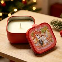 Tulip Cute Rabbit Tin Can Aromatherapy Candle Indoor Smokeless High Beauty Birthday Gift Companion Gift Interior Set Gift(Without Flowers) - Multi Scents - View 12