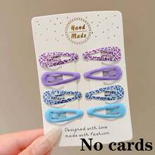 8pcs Colorful Leopard Print Small Hair Clips, Cute Contrast Color Mini Hair Clips, Non-Damaging Bangs BB Clips For Women And Girls (OPP Bag, Card Not Included) - Multicolor - View 7