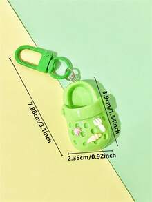 20/10/6/1pc 3.9cm Large Colorful Slippers Shaped Keychain, Cute Cartoon Sweet Little Shoes Pendant, Suitable For Daily Matching, Vacation, Party, Gathering, Commemorative Small Gift - 6-pack Colorful Slippers Keychains - View 5