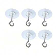 1-5pcs Heavy Duty Transparent Suction Cup Hooks, Reusable Detachable Metal Clip Suction Cup Hooks, Suitable For Glass Windows, Can Be Used In Bathroom, Kitchen, Suitable For Christmas Decorations, Christmas Bells, Holiday Ornaments. - View 9