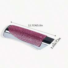 1 Set Car Handbrake Cover And Gear Shift Knob Cover, Rhinestone Crystal Decor Car Interior Accessories, Suitable For Women, Car Accessories (Note Size, Not Suitable For All Models) - Rhinestone Handbrake Cover - View 3