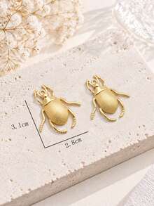 10pcs Stainless Steel Insect Beetle Necklace Pendant Set, Natural Multi-Shape Pendants, DIY Necklace Earring Jewelry Accessories - Multicolor - View 5
