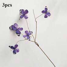 Artificial Butterfly Branches, Fake Butterfly Flower Stems, Bendable Stem Vases For Flower Arrangement, Home Dining Table Center, Wedding, Window Decoration - Multicolor - View 14