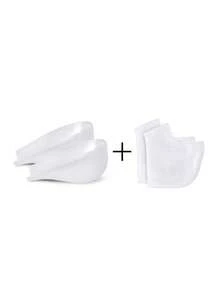 1 Pair Unisex 2/2.5/3cm Invisible Height Increasing Insoles, Silicone Wearable Flexible High Elastic Height Increasing Half Insoles Suitable For Boots And Sneakers - White - View 10