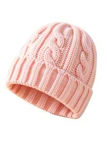 1 Ribbed Knit Beanie Simple Solid Color Loose Large Hat Men's And Women's Autumn And Winter Warm Ear Protection Wool Hat - Multicolor - View 14