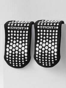 1/5/6/8 Pairs Men's Mid-Calf Silicone Anti-Slip Breathable Comfortable Sports Socks, Suitable For Basketball, Football, Running - Black and White - View 3