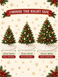 1pc Cream White Cable Knit Christmas Tree Skirt With Braided Trim And Geometric Textured Pattern, Round Tree Base Cover, Suitable For Farmhouse Country Style Holiday Home Decor, Christmas Decoration And Winter Room Arrangement - White - View 2