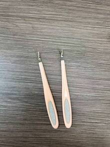 2pcs Professional Nail Cuticle Pusher, Dual-Sided Deep V-Shaped Nail File, For Nail Repair, Fragrance-Free Comfortable Gourd Handle Design, Random Color, Suitable For Home SPA, Manicure, Removing Dead Skin, Nail Care Companion Tool Sharing - Multicolor - View 10