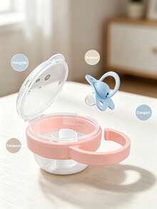 Portable Handheld Pacifier Storage Box, Dust-Proof Protection For Baby Pacifiers, Convenient To Carry - Multicolor - View 4