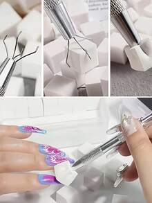 64Pcs Nail Art Carving Tool Set, Nail Painting Bricks And Modeling Tools For 3D Nail Flower Design - Multicolor - View 6