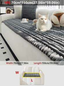 1 buah Sarung Sofa Flanel Minimalis Modern - Lembut & Nyaman, Tanpa Bantalan, Ramah Hewan Peliharaan, Dapat Dicuci dengan Mesin, Cocok untuk Sofa Seksi 1-4 Dudukan, Dekorasi Multifungsi untuk Ruang Tamu, Kamar Tidur, Kantor - MultiWarna - View 13