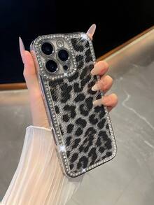 1件裝 水鑽時尚豹紋鍍金手機殼，適用於 iPhone 17/18Pro/11 Pro Max/12/Phone 12 Pro/11 Pro Max/12/12 Pro/12 Pro Max/13/13 Pro/13 Pro Max/14/14 Pro/16 Plus/14 Pro Max/15/15 Pro/15 Plus/15 Pro Max/16/16pro/16promax/16plus 保護殼 - 彩色 - 查看 34
