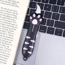 1pc Portable Retractable Curved Blade Utility Knife, Cute Cat Paw Multi-Function Unboxing Knife, Adjustable Blade Length, Suitable For Express Packages, Cardboard Boxes, Envelopes And Nut Shells, Home Office Daily Unboxing Tool - A - View 11