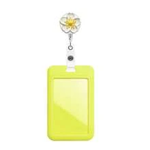 1pc 2D Colorful Flower Nurse Badge Reel Retractable With ID Card Holder, Teacher Badge Reel For Keys Keychain, Best Great Gift For Doctor, Nurse, Teacher, Office Worker - Multicolor - View 11