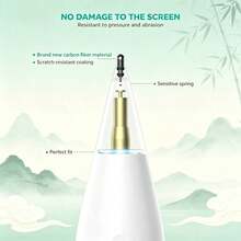 6PCS Replacement Metal Nib Tips For Apple Pencil, Wear-Resistant Accessories - Multicolor - View 5